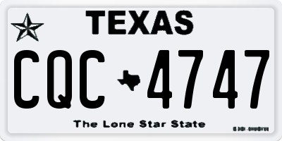 TX license plate CQC4747