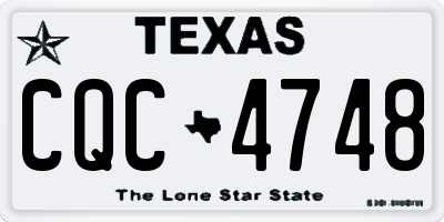 TX license plate CQC4748