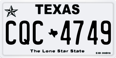 TX license plate CQC4749