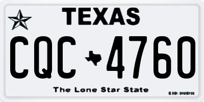 TX license plate CQC4760
