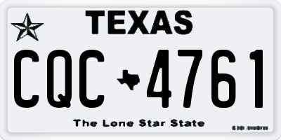 TX license plate CQC4761