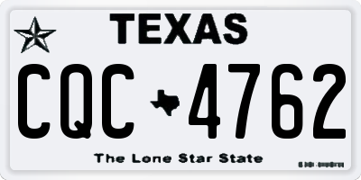 TX license plate CQC4762