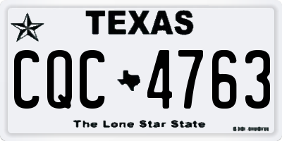 TX license plate CQC4763