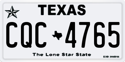 TX license plate CQC4765
