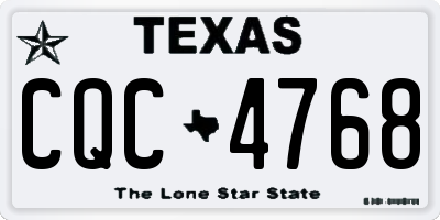 TX license plate CQC4768