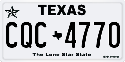 TX license plate CQC4770