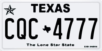 TX license plate CQC4777