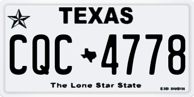 TX license plate CQC4778
