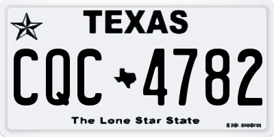 TX license plate CQC4782