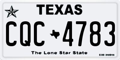 TX license plate CQC4783