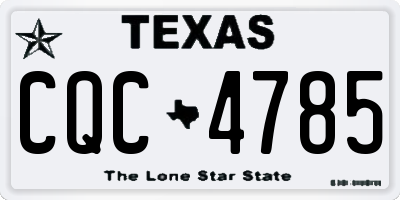 TX license plate CQC4785