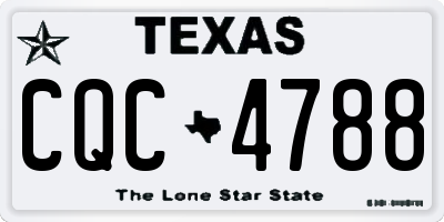TX license plate CQC4788