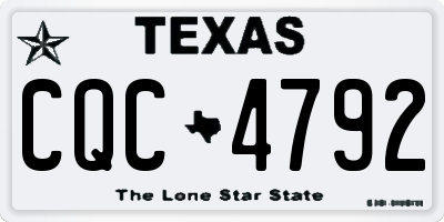 TX license plate CQC4792
