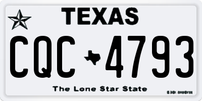 TX license plate CQC4793