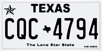 TX license plate CQC4794