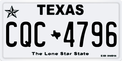 TX license plate CQC4796