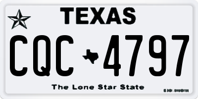 TX license plate CQC4797