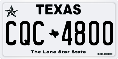 TX license plate CQC4800