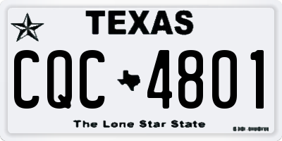 TX license plate CQC4801
