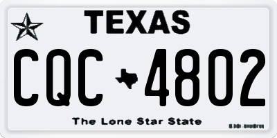 TX license plate CQC4802