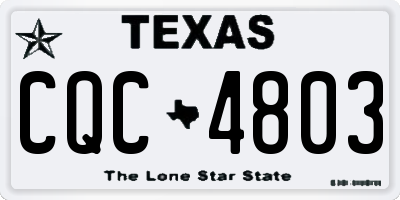 TX license plate CQC4803