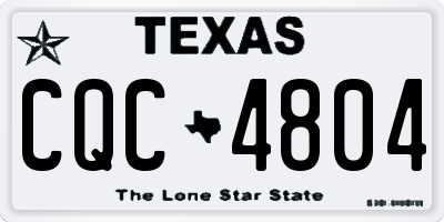 TX license plate CQC4804