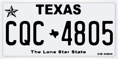 TX license plate CQC4805