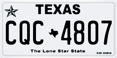 TX license plate CQC4807