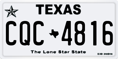 TX license plate CQC4816