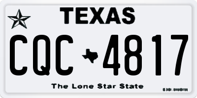 TX license plate CQC4817