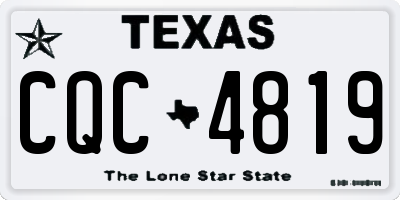 TX license plate CQC4819
