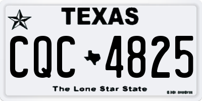 TX license plate CQC4825