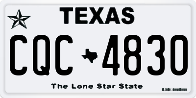 TX license plate CQC4830