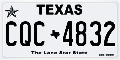 TX license plate CQC4832