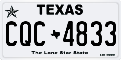 TX license plate CQC4833