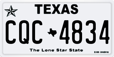 TX license plate CQC4834