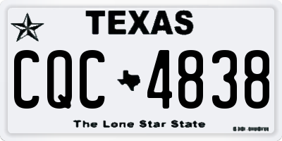 TX license plate CQC4838