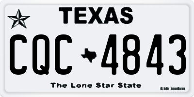 TX license plate CQC4843