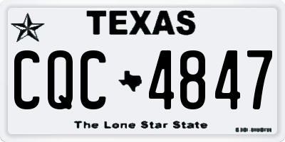 TX license plate CQC4847