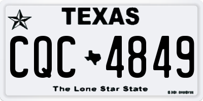 TX license plate CQC4849