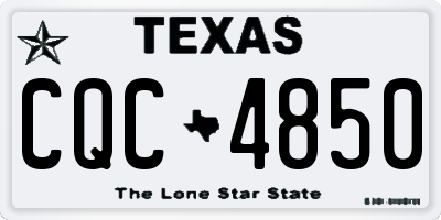 TX license plate CQC4850