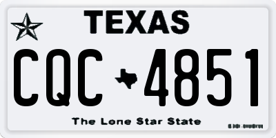 TX license plate CQC4851