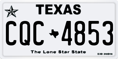 TX license plate CQC4853