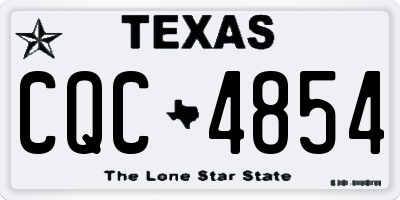 TX license plate CQC4854