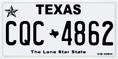 TX license plate CQC4862