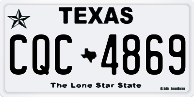 TX license plate CQC4869
