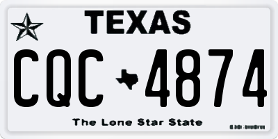 TX license plate CQC4874
