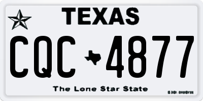 TX license plate CQC4877