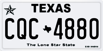 TX license plate CQC4880