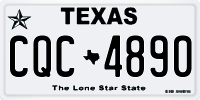 TX license plate CQC4890